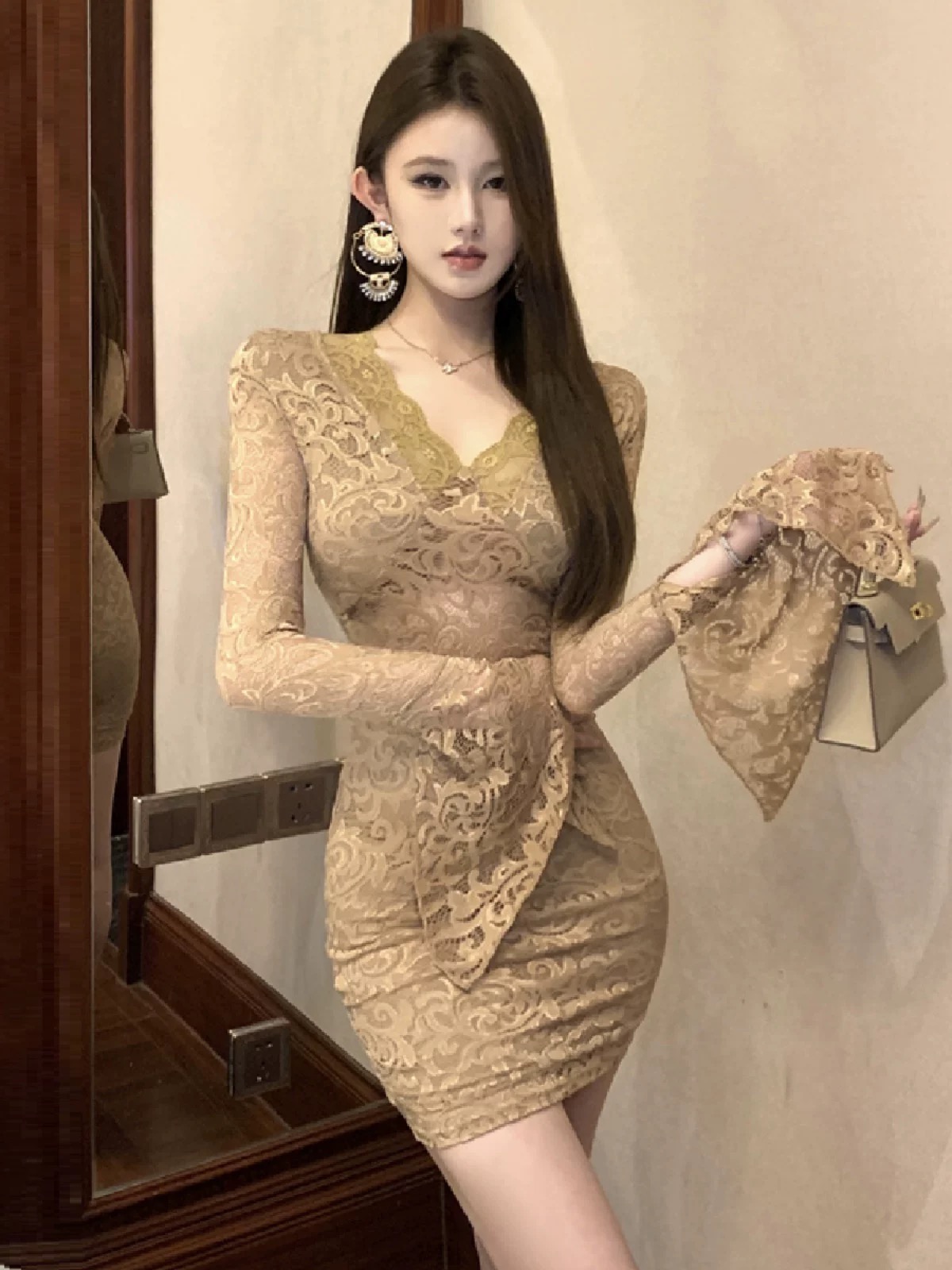 Here for the thrill lace dress CBC1407 images